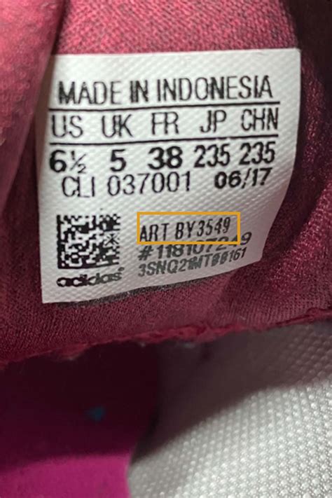 Adidas style number lookup